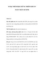 10 ĐẶC ĐIỂM HỘI CHỨNG NHIỄM KHUẨN TOÀN THÂN SƠ SINH ppt