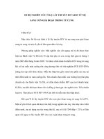 SƠ BỘ NGHIÊN CỨU TỈ LỆ LÂY TRUYỀN HIV/AIDS TỪ MẸ SANG CON GIAI ĐOẠN TRONG TỬ CUNG pptx