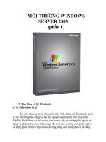 MÔI TRƯỜNG WINDOWS SERVER 2003 (phần 1) ppsx