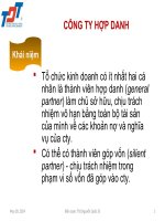 bài giảng môn học luật kinh doanh phần 5 - CÔNG TY HỢP DANH doc