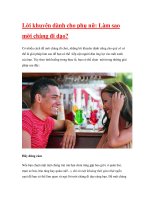 Lời khuyên dành cho phụ nữ: Làm sao mời chàng đi dạo? docx