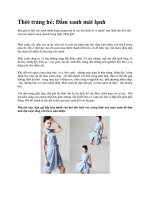 Thời trang hè: Đầm xanh mát lạnh ppt