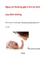 Nguy cơ thường gặp ở trẻ sơ sinh suy dinh dưỡng ppt