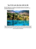 Top 10 hồ nước độc đáo nhất trái đất potx