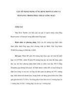 GÂY TÊ NGOÀI MÀNG CỨNG BẰNG BUPIVACAINE VÀ FENTANYL TRONG PHẪU THUẬT LỒNG NGỰC doc