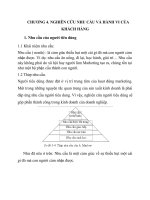 KINH DOANH NÔNG NGHIỆP- NGHIÊN CỨU NHU CẦU VÀ HÀNH VI CỦA KHÁCH HÀNG potx