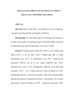 KHẢO SÁT ĐẶC ĐIỂM VÀ SỰ ĐỀ KHÁNG IN VITRO VI KHUẨN GÂY VIÊM PHỔI CỘNG ĐỒNG ppsx