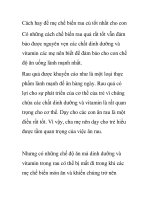 Cách hay để mẹ chế biến rau củ tốt nhất cho con pps