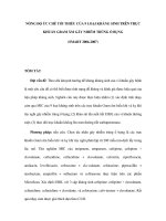 NỒNG ĐỘ ỨC CHẾ TỐI THIỂU CỦA 9 LOẠI KHÁNG SINH TRÊN TRỰC KHUẨN GRAM ÂM GÂY NHIỄM TRÙNG Ổ BỤNG doc
