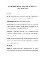 ĐO NỒNG ĐỘ LACTATE MÁU DA ĐẦU THAI NHI TRONG CHẨN ĐOÁN THAI SUY CẤP pps