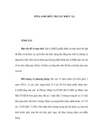 EPI-LASIK ĐIỀU TRỊ TẬT KHÚC XẠ TÓM TẮT Đặt vấn đề và mục tiêu: Epi-LASIK pot