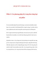 BÍ QUYẾT CHĂM SÓC DA - Các phương pháp tẩy trang docx