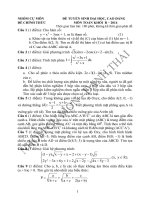 Đề thi Toán khối B 2014 và Đáp án