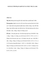 ĐÁNH GIÁ TÌNH TRẠNG KHÔ MẮT SAU PHẪU THUẬT LASIK pdf