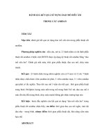 ĐÁNH GIÁ KẾT QUẢ SỬ DỤNG DAO MỔ SIÊU ÂM TRONG CẮT AMIĐAN pps