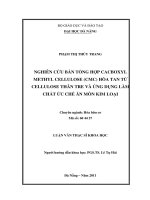 nghiên cứu bán tổng hợp cacboxyl methyl cellulose (cmc) hòa tan từ cellulose thân tre và ứng dụng làm chất ức chế ăn mòn kim loại