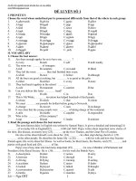 Đề luyên thi đại học Tiếng Anh 2011- đề 1 pptx