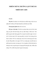 NHIỄM TRÙNG THƯỜNG GẶP Ở TRẺ EM NHIỄM HIV/AIDS pptx