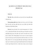 ĐẶC ĐIỂM CỦA GÂY MÊ HỒI SỨC TRONG PHẪU THUẬT VIÊM PHÚC MẠC potx