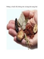 Những vị thuốc bắc không nên sử dụng khi mang thai pptx