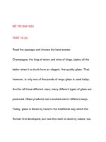 ĐỀ THI ĐẠI HỌC TEST 15 (2) pps