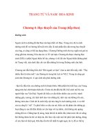 TRANG TỬ VÀ NAM HOA KINH Chương 4: Học thuyết của Trang (tiếp theo) pps