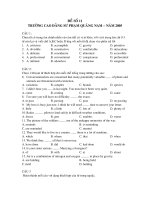 Đề thi đại học môn tiếng anh- đề số 11 potx