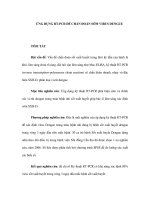 ỨNG DỤNG RT-PCR ĐỂ CHẨN ĐOÁN SỚM VIRUS DENGUE docx