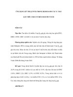 ỨNG DỤNG KỸ THUẬT PCR TRONG ĐỊNH DANH CÁC E. COLIGÂY TIÊU CHẢY Ở TRẺ EM DƯỚI 5 TUỔI pptx