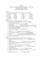 Đề thi đại học môn tiếng anh - đề số 17 potx