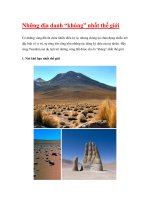 Những địa danh “khủng” nhất thế giới doc