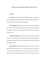 KIẾN THỨC, THÁI ĐỘ, THỰC HÀNH VỆ SINH AN TOÀN pdf