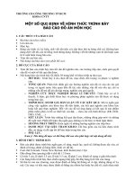 MỘT SỐ QUI ĐỊNH VỀ HÌNH THỨC TRÌNH BÀY BÁO CÁO ĐỒ ÁN MÔN HỌC docx