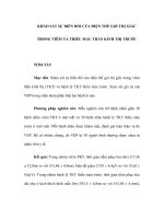 KHẢO SÁT SỰ BIẾN ĐỔI CỦA ĐIỆN THẾ GỢI THỊ GIÁC TRONG VIÊM VÀ THIẾU MÁU ppt