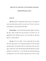 NHẬN XÉT VỀ LÂM SÀNG VÀ TỔN THƯƠNG TIM MẠCH TRONG BỆNH KAWASAKI potx