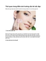 Thói quen trang điểm ảnh hưởng xấu tới sắc đẹp pdf