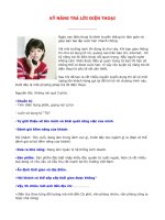 KỸ NĂNG TRẢ LỜI ĐIỆN THOẠI pps