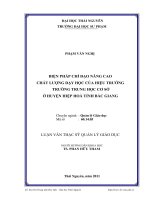 biện pháp chỉ đạo nâng cao chất lượng dạy học của hiệu trưởng trường trung học cơ sở ở huyện hiệp hoà tỉnh bắc giang