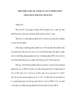 PHÁT HIỆN MỘT SỐ VI KHUẨN GÂY Ô NHIỄM THỰC PHẨM BẰNG PHƯƠNG PHÁP PCR pps