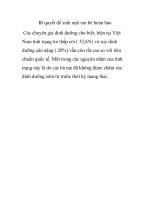 Bí quyết để sinh một em bé hoàn hảo doc