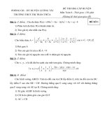 Đề và đáp án thi học sinh giỏi cấp huyện lớp 8 môn toán năm 2014