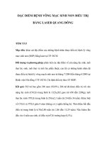 ĐẶC ĐIỂM BỆNH VÕNG MẠC SINH NON ĐIỀU TRỊ BẰNG LASER QUANG ĐÔNG potx