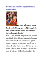 Các nhóm mẫu giáo và nhà trẻ giúp bé học tập và phát triển thế nào? doc