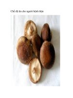 Chế độ ăn cho người bệnh thận pptx