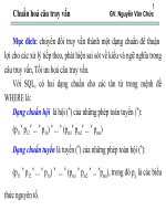 Chuẩn hoá câu truy vấn ppsx