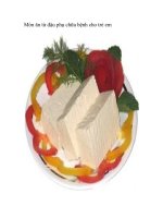 Món ăn từ đậu phụ chữa bệnh cho trẻ em docx