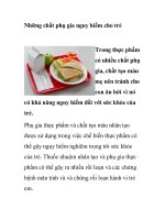 Những chất phụ gia nguy hiểm cho trẻ pot