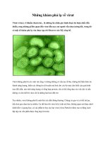 Những khám phá lạ về virut gây bệnh docx