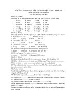 Đề thi đại học môn tiếng anh- đề số 10 pdf