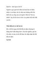 Quả bơ - món ngon cho bé ppt